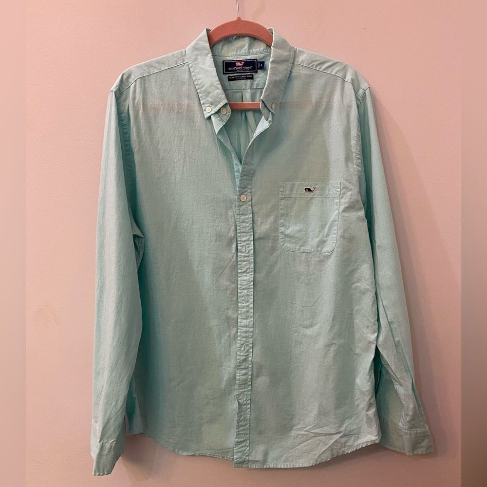 Vineyard Vines Long Sleeve Bottom Down Shirt Boys Size L